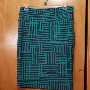 Lularoe pencil skirt teal/purple size XL